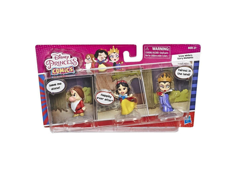 Hasbro Disney Princess Comics Dolls Snow White's Story Moments Number 1 Wish with Evil Queen and Grumpy 3-Pack 5 cm