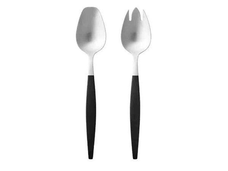 Gense Salad servers Focus de Luxe 26.8 cm Black/Matte steel