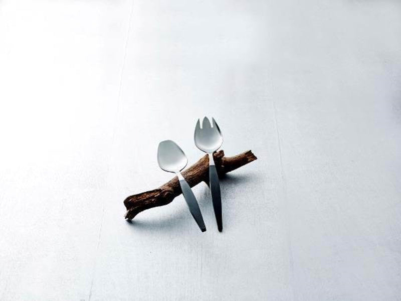 Gense Salad servers Focus de Luxe 26.8 cm Black/Matte steel