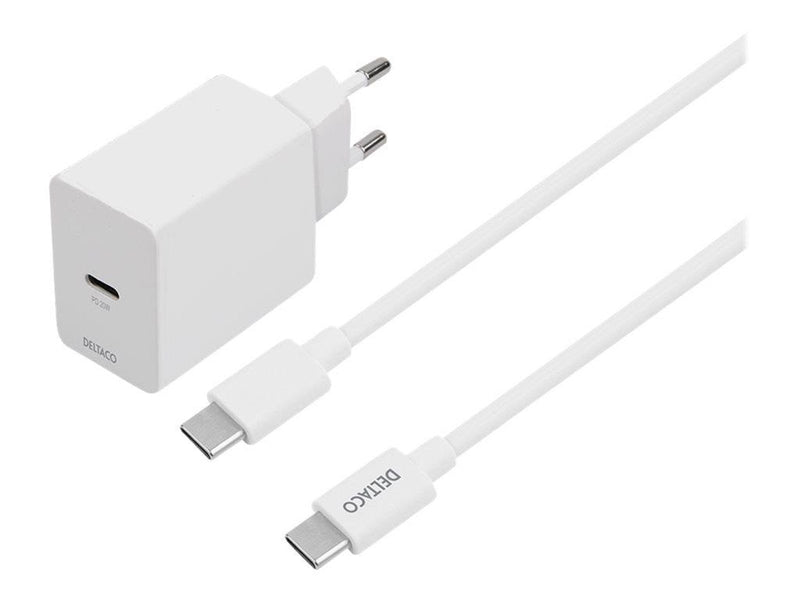 Deltaco USBC-AC146 power adapter - USB-C - 20 Watt