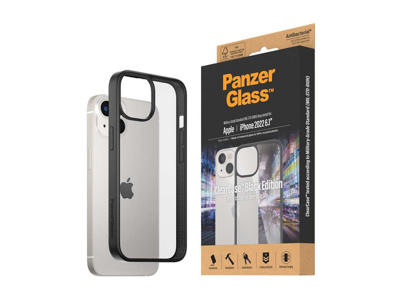 PanzerGlass ClearCase Apple iPhone 14 | 13 | Black