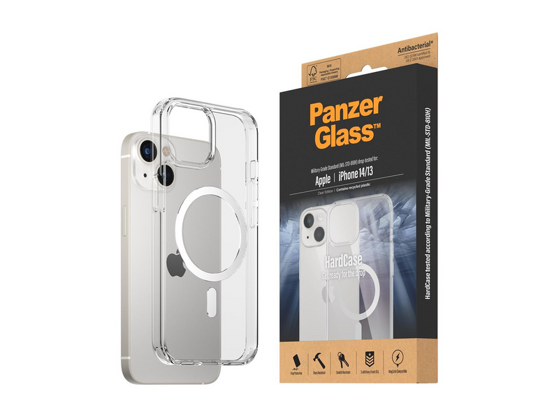 PanzerGlass HardCase MagSafe Compatible Apple iPhone 14 | 13 | Clear
