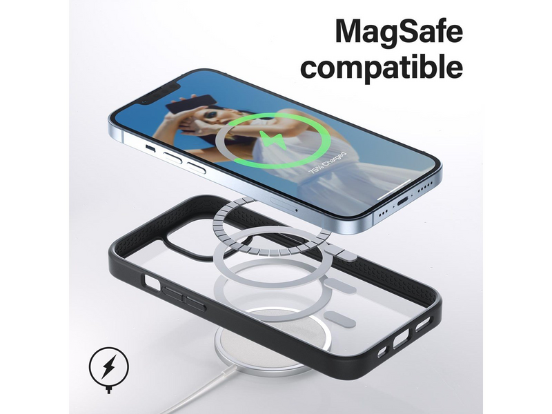 PanzerGlass ClearCase MagSafe Compatible Apple iPhone 14 | 13 | Black