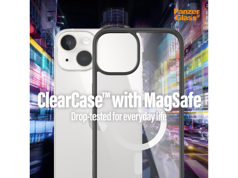 PanzerGlass ClearCase MagSafe Compatible Apple iPhone 14 | 13 | Black