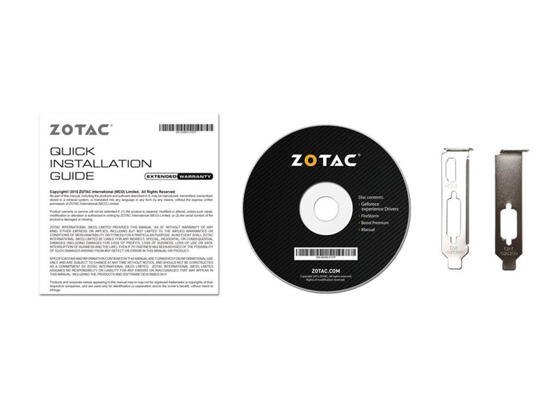 ZOTAC GeForce GT 710 Low Profile - 2GB GDDR3 RAM - Grafikkarte