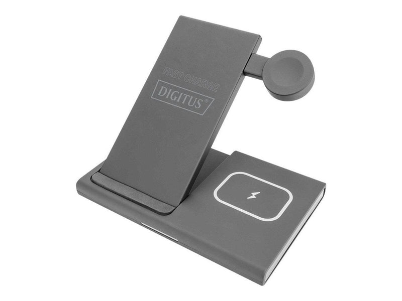 DIGITUS wireless charging stand - 3-in-1 - 15 Watt