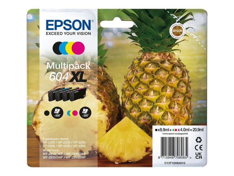 Epson 604 - 4-pack - XL - black yellow cyan magenta - original - ink cartridge - Tintenpatrone Cyan