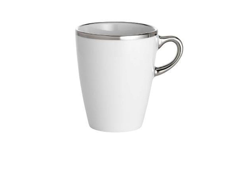 Pillivuyt Bistro Mug Dia 8 cm 27 cl White/Silver
