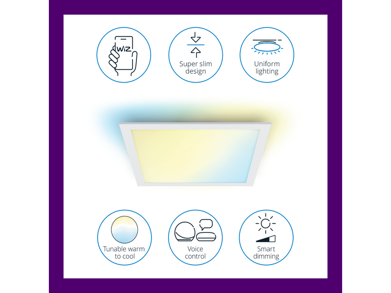 WiZ Cealing Panel SQ12W - White