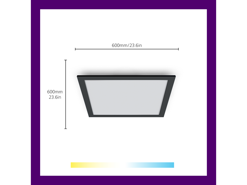 WiZ Cealing Panel SQ36W - Black
