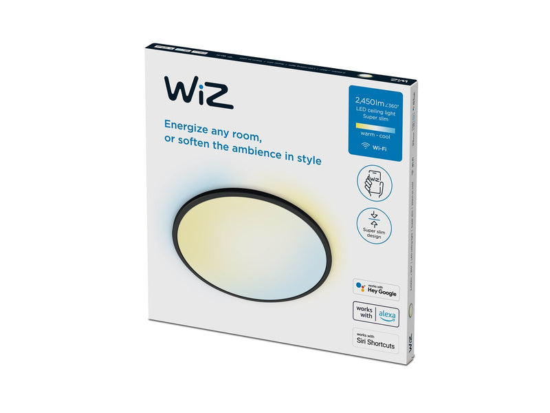 WiZ SuperSlim ceiling lamp 22W - Black