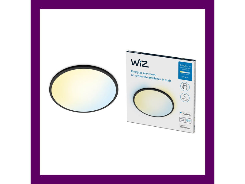 WiZ SuperSlim ceiling lamp 22W - Black