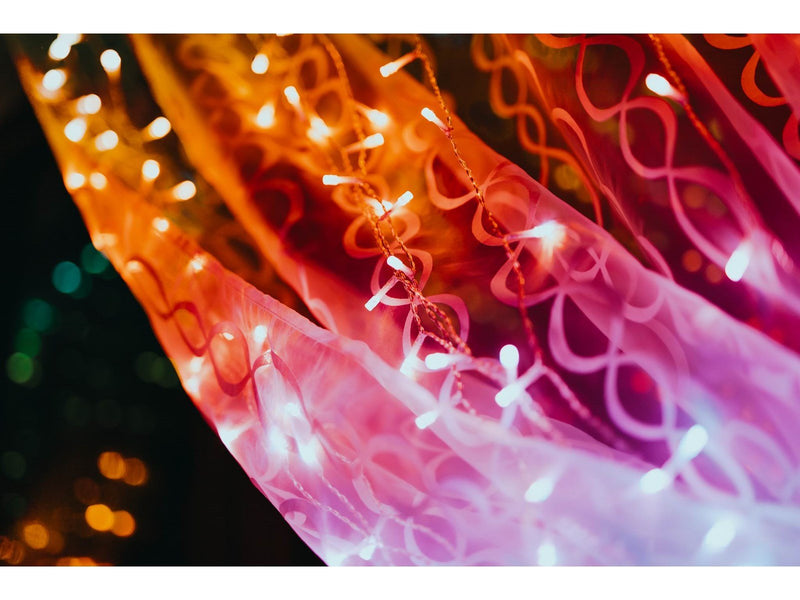 Twinkly Curtain – 210 App-Controlled 210 RGB + Warm White LEDs. 1.5 x 2.1 Meters. Clear Wire.