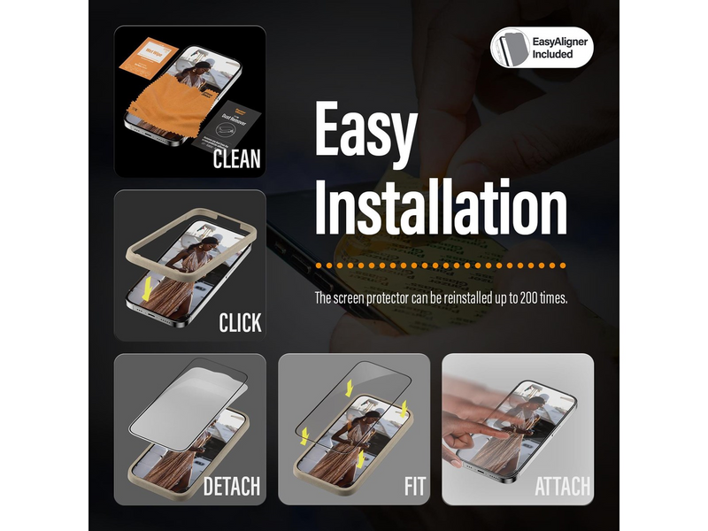 PanzerGlass Screen Protector Apple iPhone 14 Pro Max | Ultra-Wide Fit w. EasyAligner
