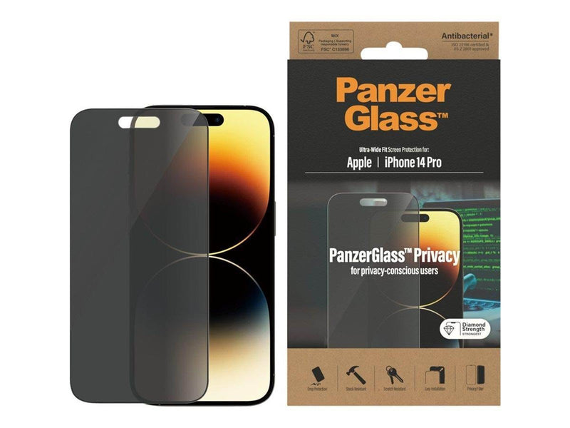 PanzerGlass Privacy Screen Protector Apple iPhone 14 Pro | Ultra-Wide Fit