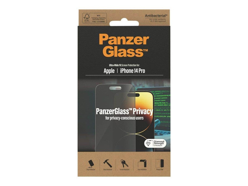 PanzerGlass Privacy Screen Protector Apple iPhone 14 Pro | Ultra-Wide Fit