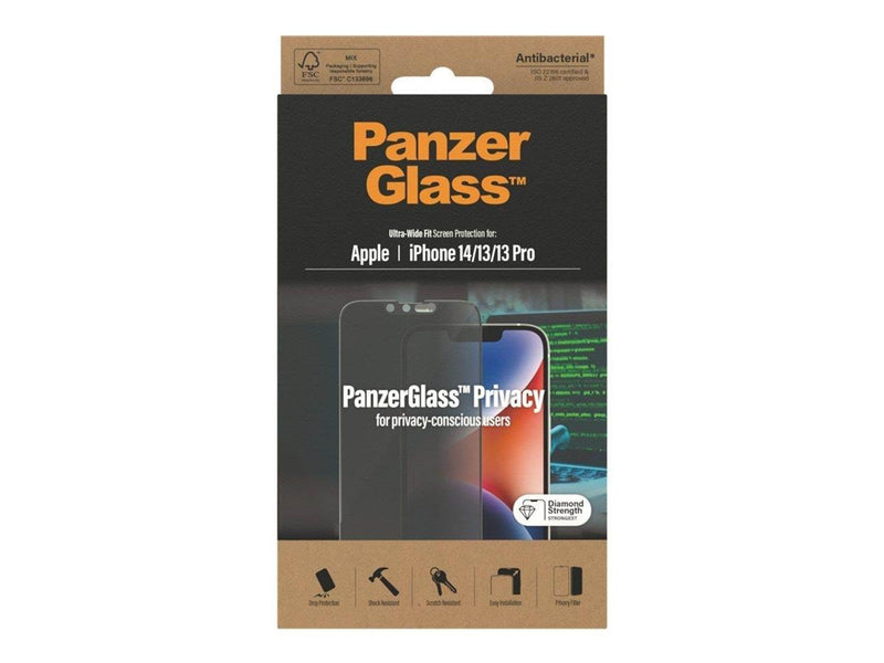 PanzerGlass Privacy Screen Protector Apple iPhone 14 | 13 | 13 Pro | Ultra-Wide Fit