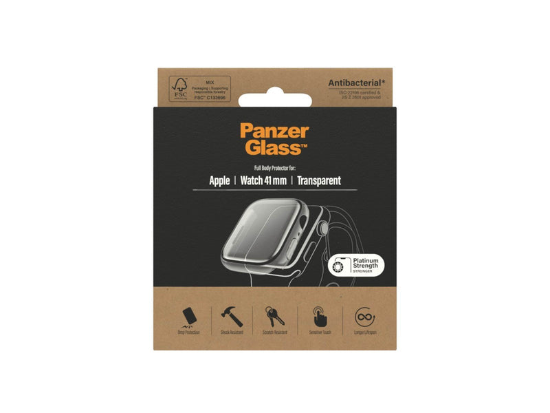 PanzerGlass Screen Protection Full Body Apple Watch Series 9 | 8 | 7 | 41mm | Transparent