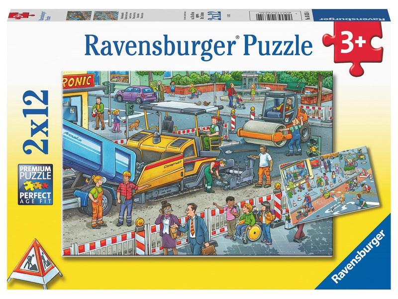 Ravensburger Straßenbaustelle