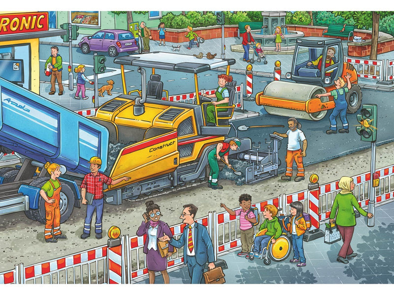 Ravensburger Straßenbaustelle