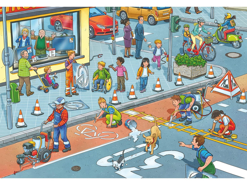 Ravensburger Straßenbaustelle