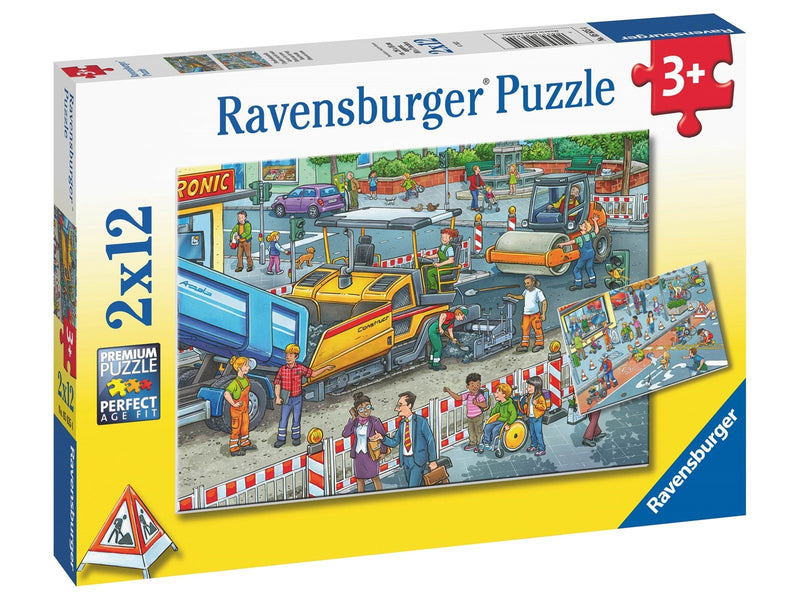 Ravensburger Straßenbaustelle