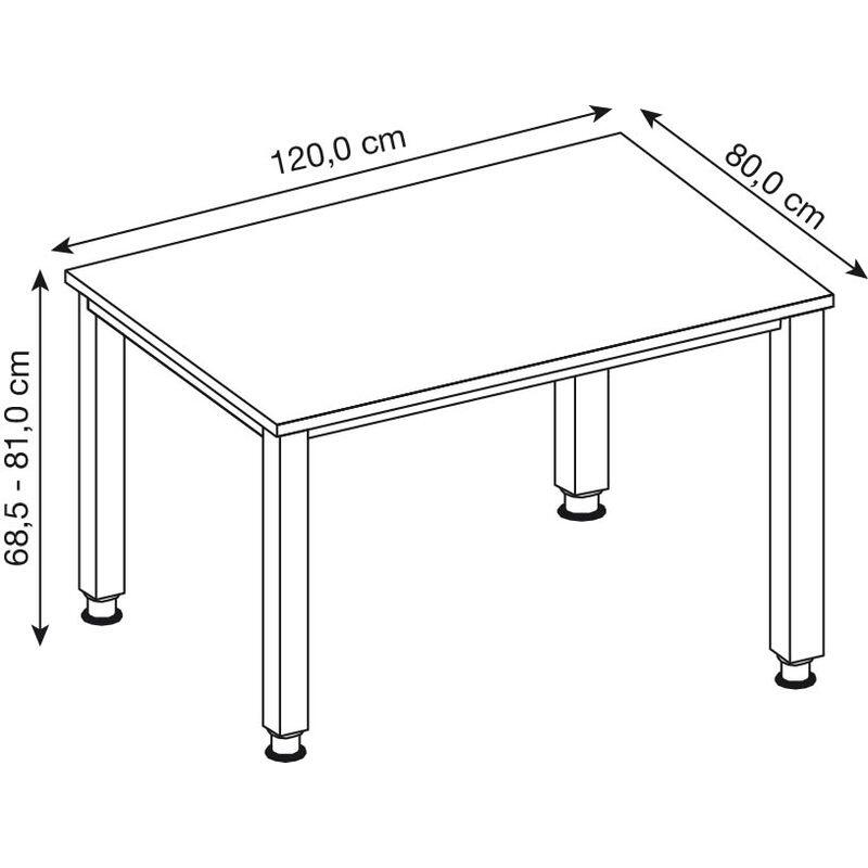 HAMMERBACHER höhenverstellbarer Schreibtisch VQS12/6/G buche