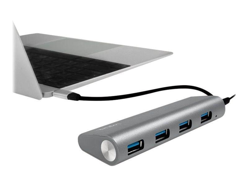 LogiLink USB-C 3.1 hub 4 port USB-Hubs - USB 3.2 - 4 - Grau
