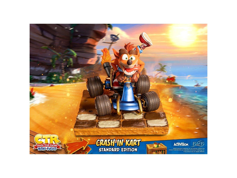 First 4 Figures - Crash Team Racing Nitro-Fueled Resin Painted Statue: Crash in Kart (Standard Edition) - Figur