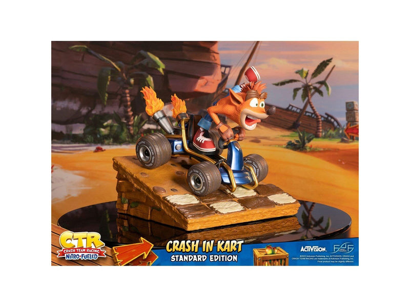 First 4 Figures - Crash Team Racing Nitro-Fueled Resin Painted Statue: Crash in Kart (Standard Edition) - Figur
