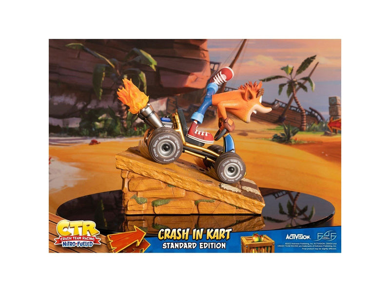 First 4 Figures - Crash Team Racing Nitro-Fueled Resin Painted Statue: Crash in Kart (Standard Edition) - Figur
