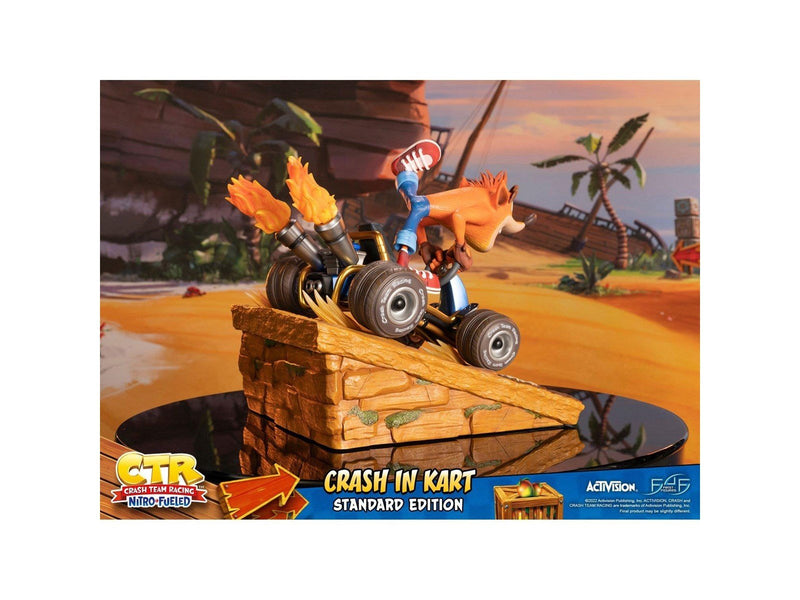 First 4 Figures - Crash Team Racing Nitro-Fueled Resin Painted Statue: Crash in Kart (Standard Edition) - Figur