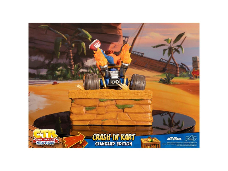 First 4 Figures - Crash Team Racing Nitro-Fueled Resin Painted Statue: Crash in Kart (Standard Edition) - Figur