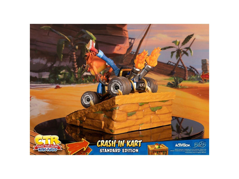 First 4 Figures - Crash Team Racing Nitro-Fueled Resin Painted Statue: Crash in Kart (Standard Edition) - Figur