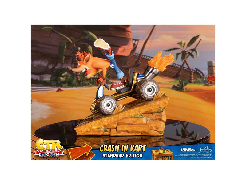 First 4 Figures - Crash Team Racing Nitro-Fueled Resin Painted Statue: Crash in Kart (Standard Edition) - Figur