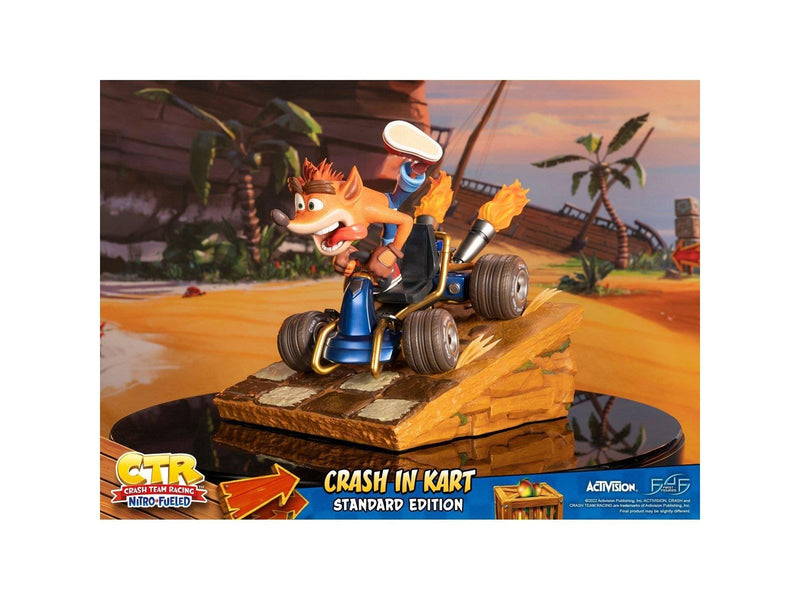 First 4 Figures - Crash Team Racing Nitro-Fueled Resin Painted Statue: Crash in Kart (Standard Edition) - Figur
