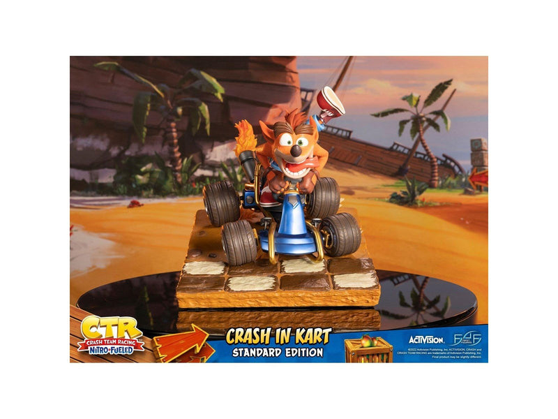 First 4 Figures - Crash Team Racing Nitro-Fueled Resin Painted Statue: Crash in Kart (Standard Edition) - Figur