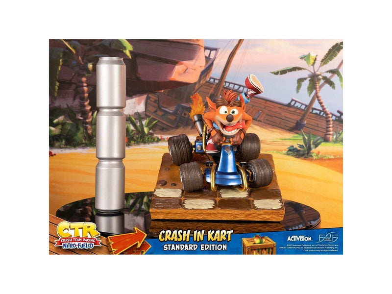 First 4 Figures - Crash Team Racing Nitro-Fueled Resin Painted Statue: Crash in Kart (Standard Edition) - Figur