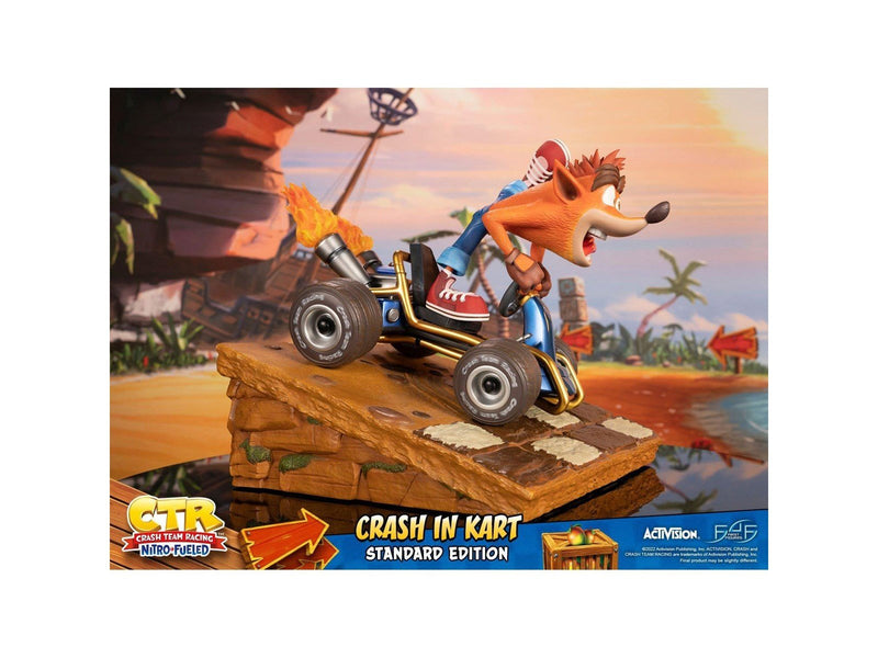 First 4 Figures - Crash Team Racing Nitro-Fueled Resin Painted Statue: Crash in Kart (Standard Edition) - Figur