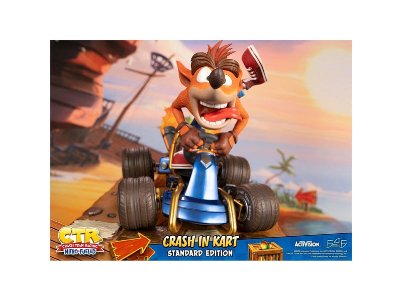 First 4 Figures - Crash Team Racing Nitro-Fueled Resin Painted Statue: Crash in Kart (Standard Edition) - Figur