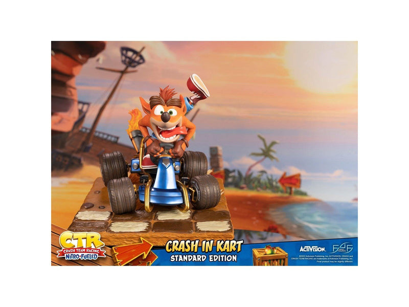 First 4 Figures - Crash Team Racing Nitro-Fueled Resin Painted Statue: Crash in Kart (Standard Edition) - Figur