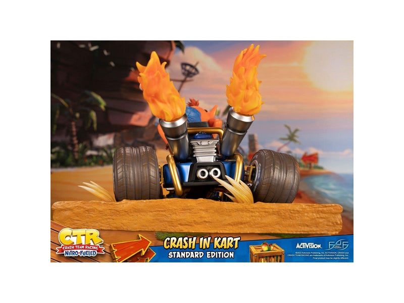First 4 Figures - Crash Team Racing Nitro-Fueled Resin Painted Statue: Crash in Kart (Standard Edition) - Figur