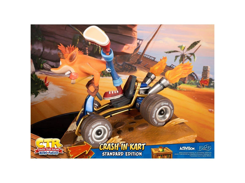 First 4 Figures - Crash Team Racing Nitro-Fueled Resin Painted Statue: Crash in Kart (Standard Edition) - Figur