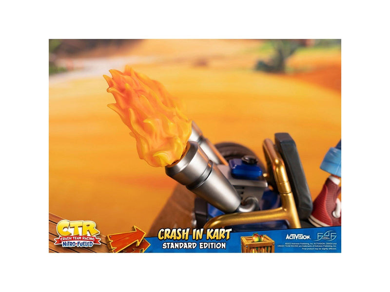 First 4 Figures - Crash Team Racing Nitro-Fueled Resin Painted Statue: Crash in Kart (Standard Edition) - Figur