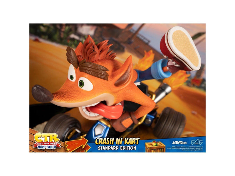 First 4 Figures - Crash Team Racing Nitro-Fueled Resin Painted Statue: Crash in Kart (Standard Edition) - Figur