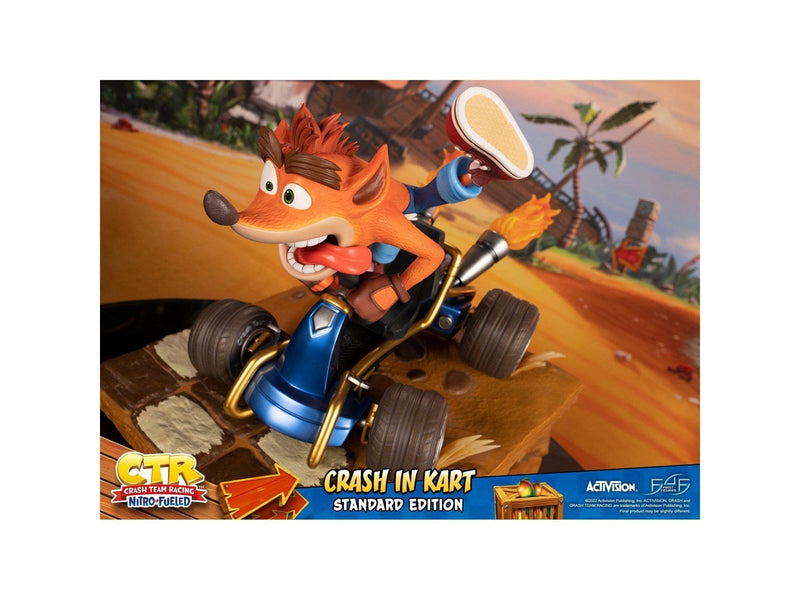 First 4 Figures - Crash Team Racing Nitro-Fueled Resin Painted Statue: Crash in Kart (Standard Edition) - Figur