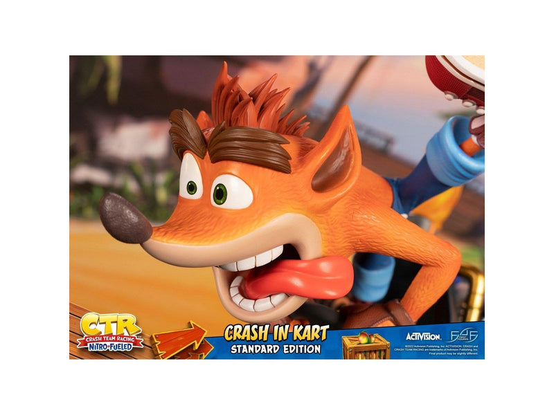 First 4 Figures - Crash Team Racing Nitro-Fueled Resin Painted Statue: Crash in Kart (Standard Edition) - Figur
