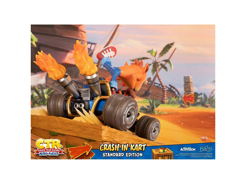 First 4 Figures - Crash Team Racing Nitro-Fueled Resin Painted Statue: Crash in Kart (Standard Edition) - Figur
