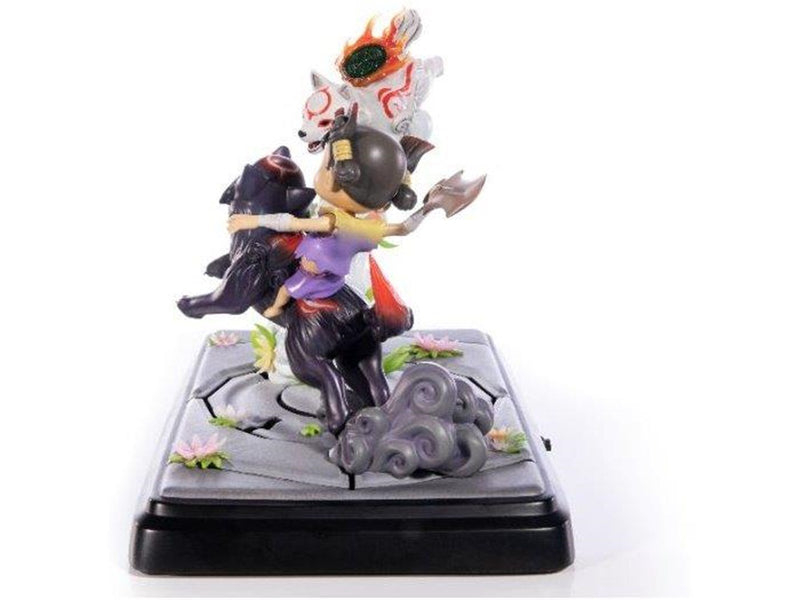 First 4 Figures - Okamiden - Chibiterasu vs. Dark Chibiterasu & Possessed Kuni Painted Statue (Standard Edition) - Figur