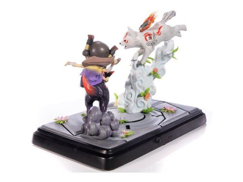 First 4 Figures - Okamiden - Chibiterasu vs. Dark Chibiterasu & Possessed Kuni Painted Statue (Standard Edition) - Figur